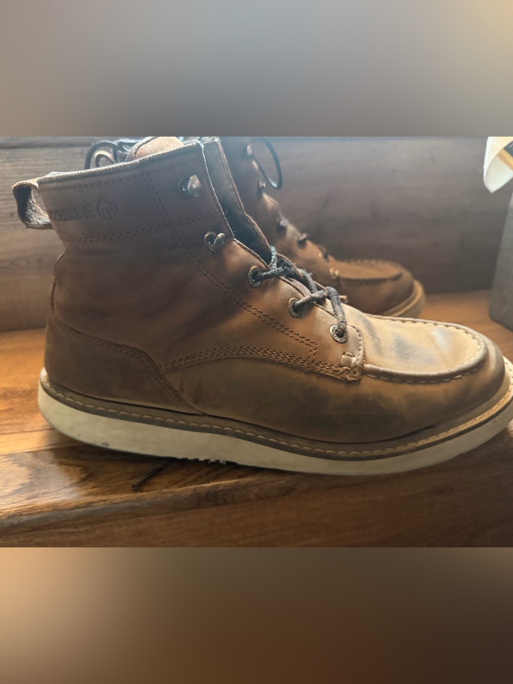 Wolverine Brown Leather Chukka Boot with White Sole